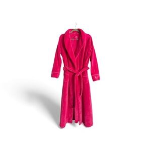 Full Maxi Long Victoria's Secret Fuchsia Plush Robe Size Large Not Sold In Store